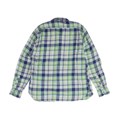 Green Plaid Long Sleeve Button Down