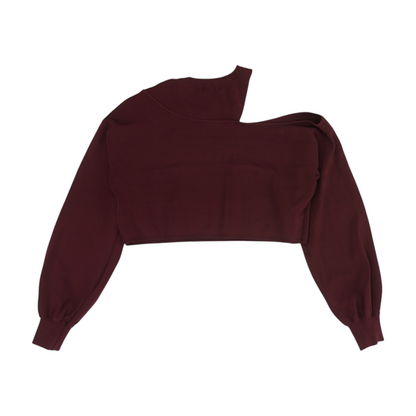 Burgundy Cropped Blouse