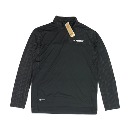 Black Solid 1/4 Zip Pullover
