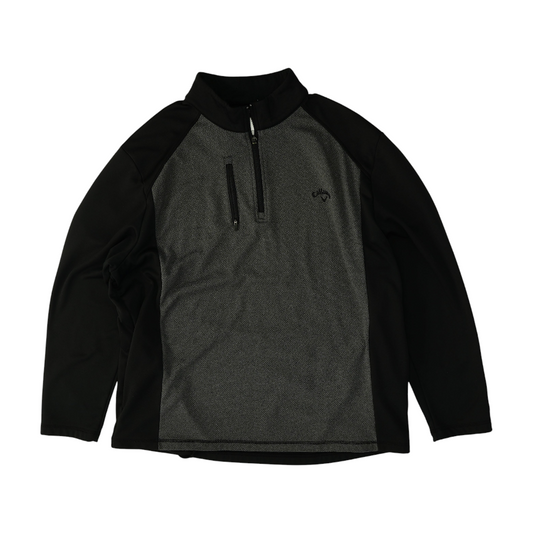 Gray Color Block 1/4 Zip Pullover