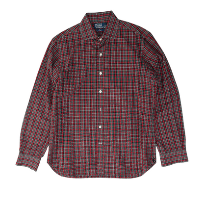 Red Plaid Long Sleeve Button Down