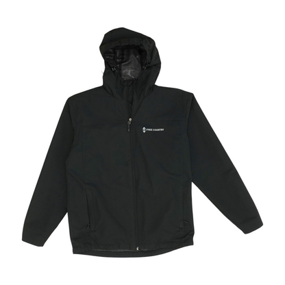 Black Solid Rain Jacket