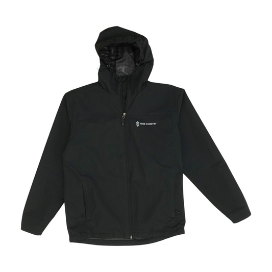 Black Solid Rain Jacket
