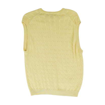 Yellow Solid Vest Sweater