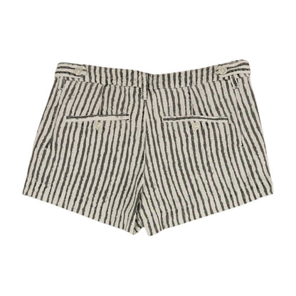 Gray Striped Shorts