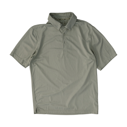 Gray Print Short Sleeve Polo