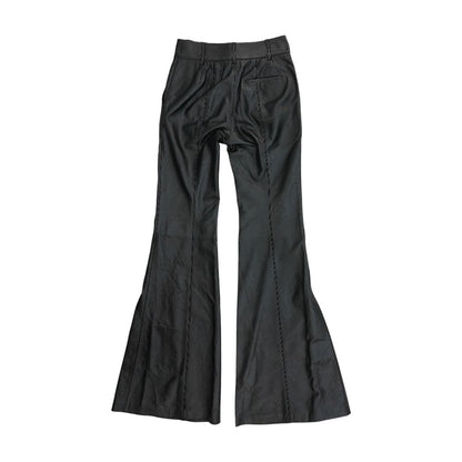 Black Metallic Nappa Leather Rhein Pant