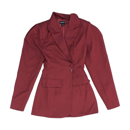 Burgundy Solid Blazer