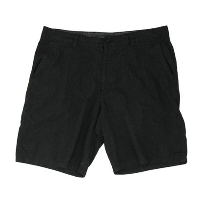 Black Plaid Chino Shorts