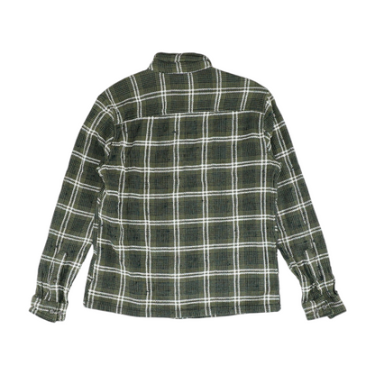 Green Plaid Flannel Button Down
