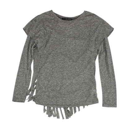 Gray Solid Crewneck T-Shirt