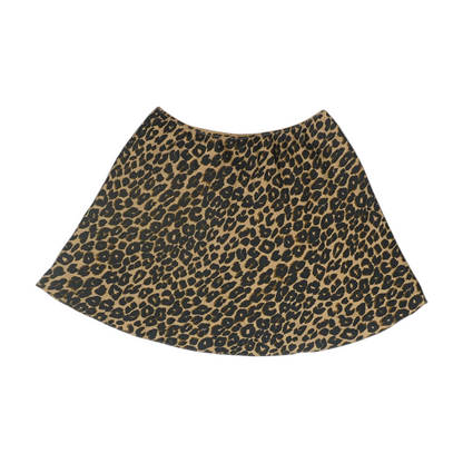 Tan Animal Print Mini Skirt