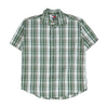 Green Plaid Short Sleeve Button Down