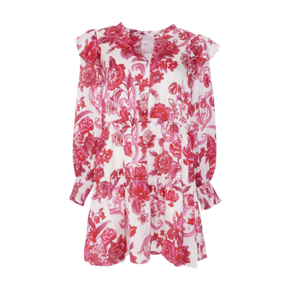 White Floral Mini Dress