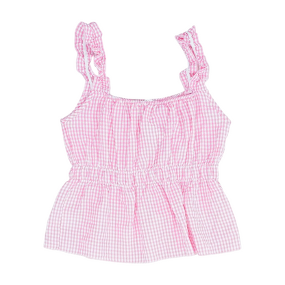Pink Check Blouse