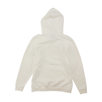 White Solid Hoodie Pullover