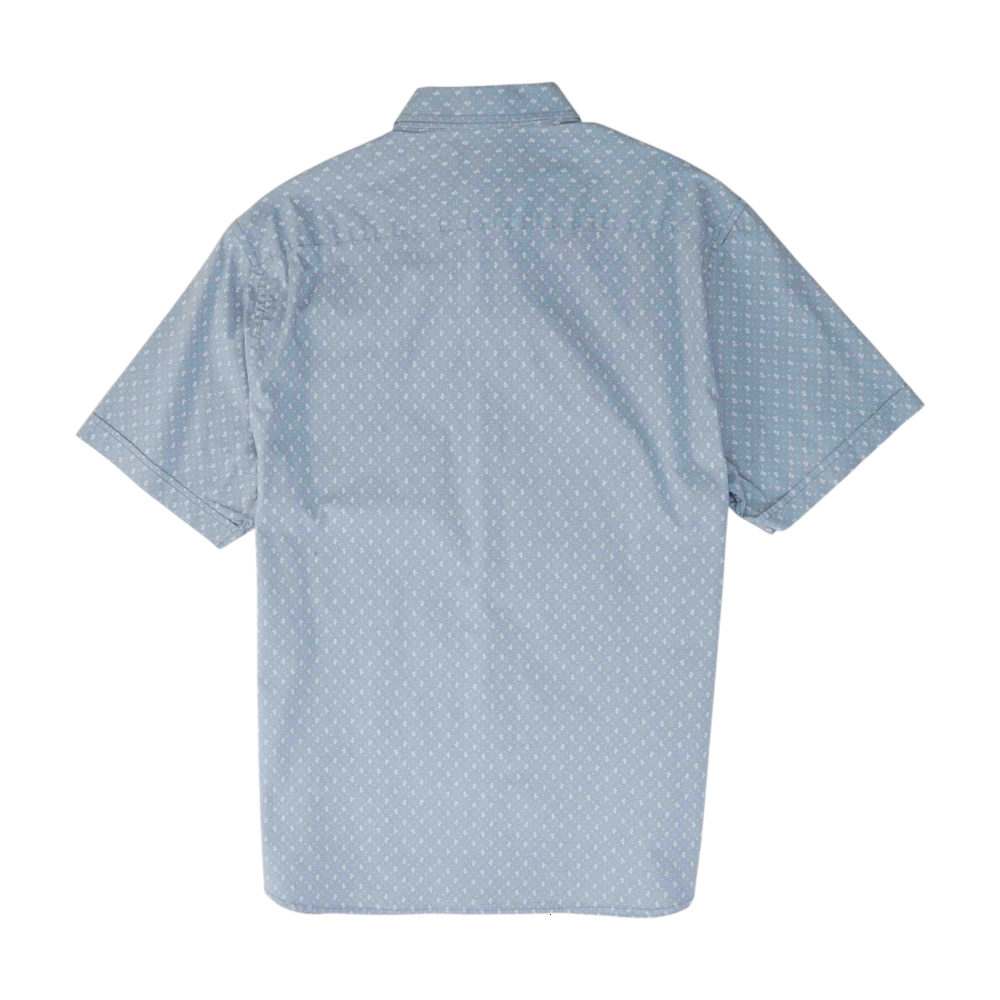 Blue Print Short Sleeve Button Down