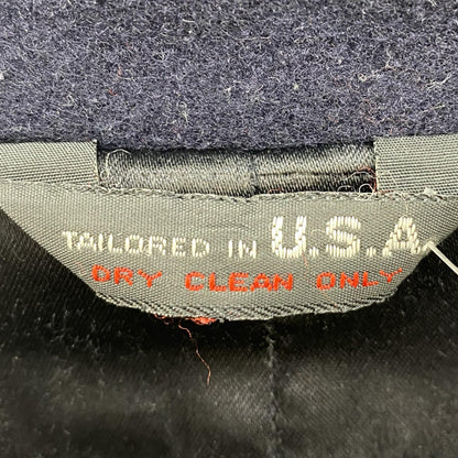 Vintage Navy Long Solid Coat