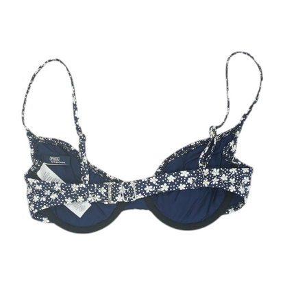 Navy Floral Swim Top