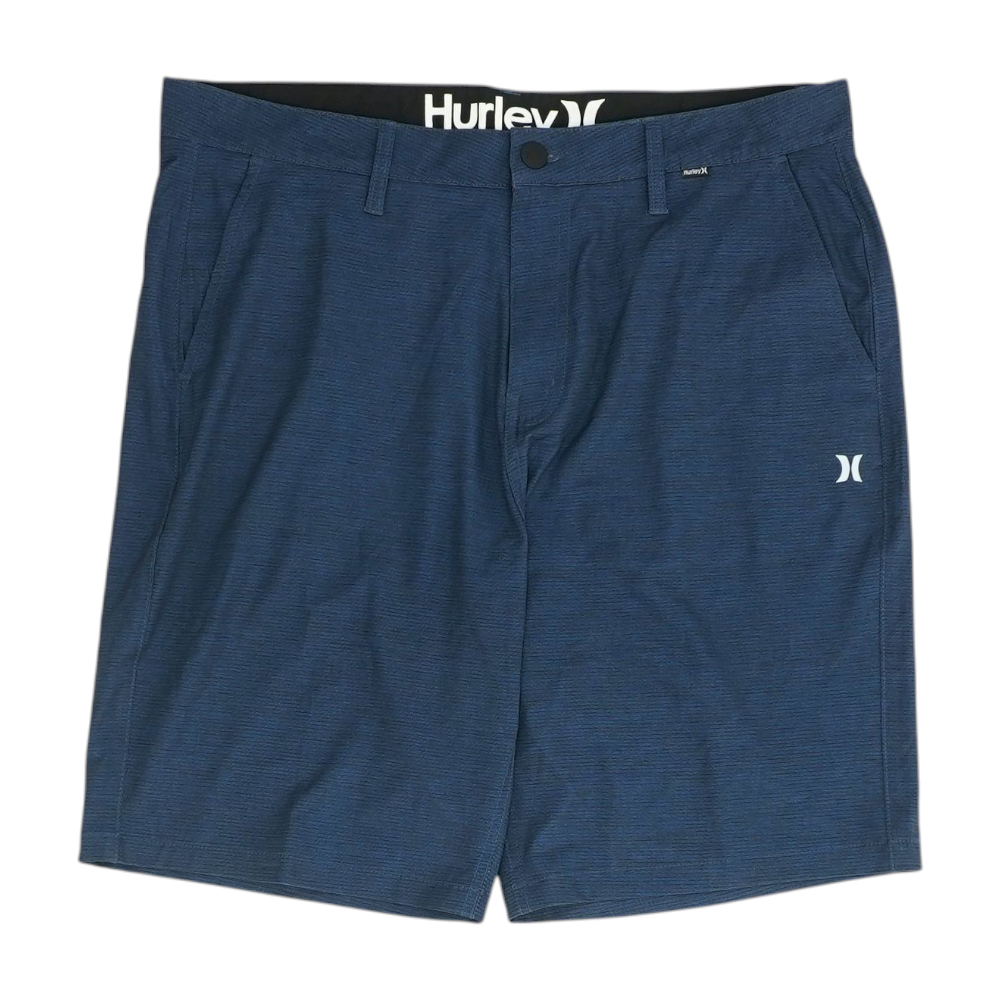 Navy Striped Active Shorts