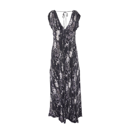 Black Abstract Maxi Dress