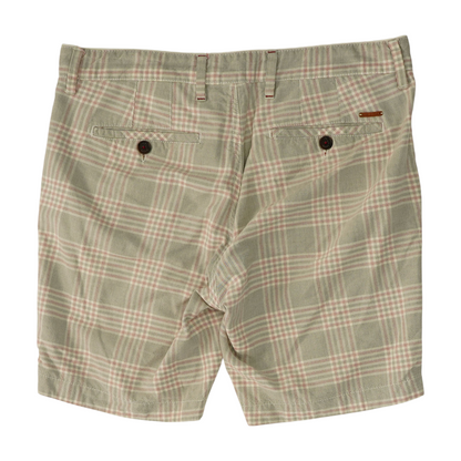 Gray Plaid Chino Shorts