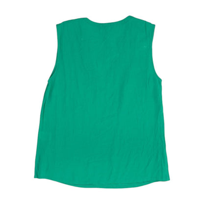 Green Solid Sleeveless Blouse