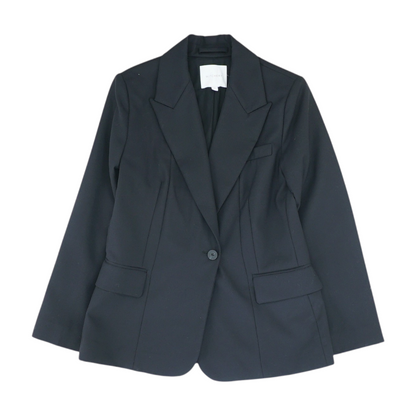 Black Herringbone Blazer
