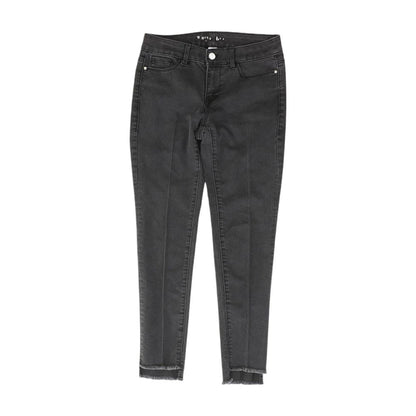 Black Solid Mid Rise Skinny Leg Jeans
