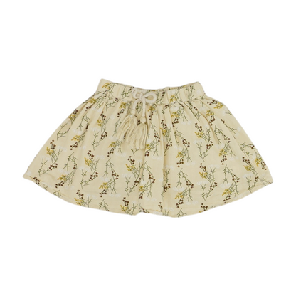 Beige Floral Skirt