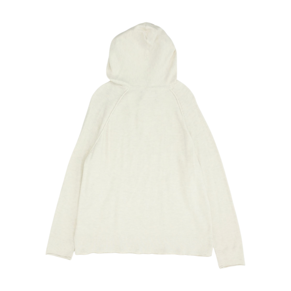 Beige Solid Hoodie Pullover