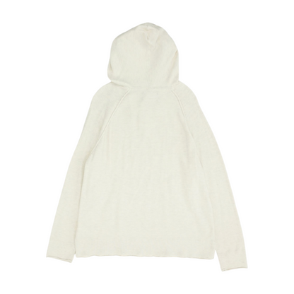 Beige Solid Hoodie Pullover