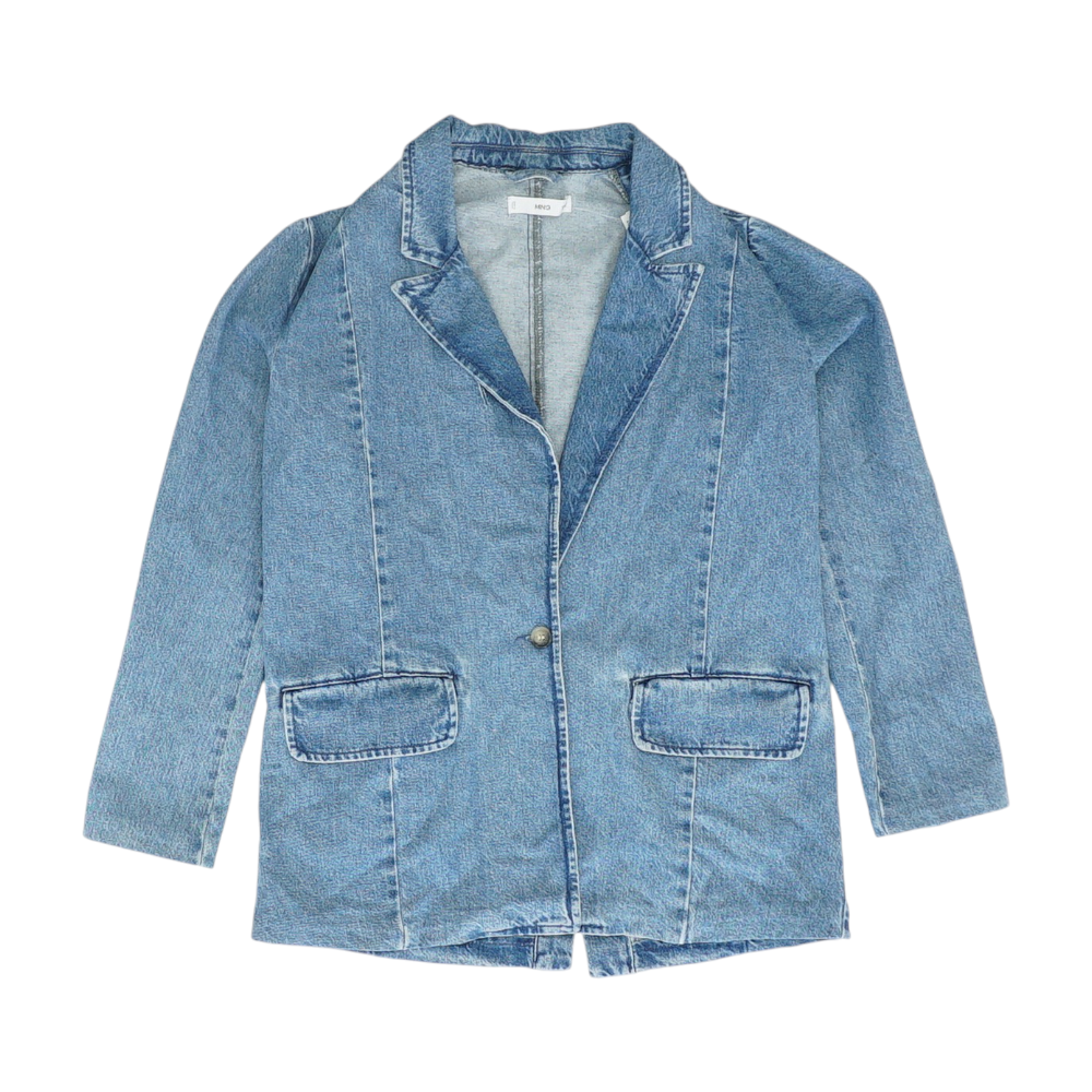 Blue Solid Blazer