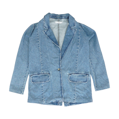 Blue Solid Blazer