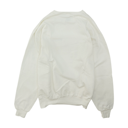 White Solid Sweatshirt Pullover