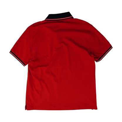 Red Solid Short Sleeve Polo