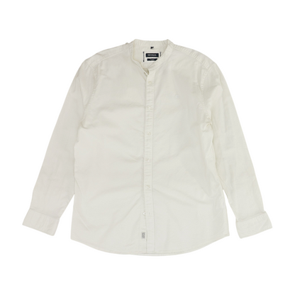 Ivory Solid Long Sleeve Button Down