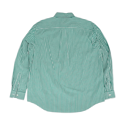 Green Check Long Sleeve Button Down
