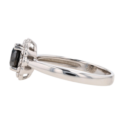 1 ctw Sterling Silver Black Diamond Fashion Ring