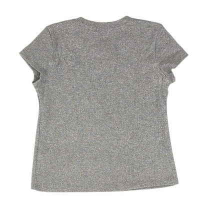 Gray Solid Knit Top
