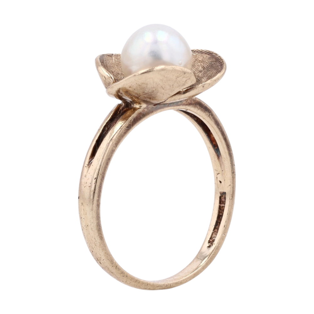 10K Yellow Gold Cultured Pearl Fashion Ring