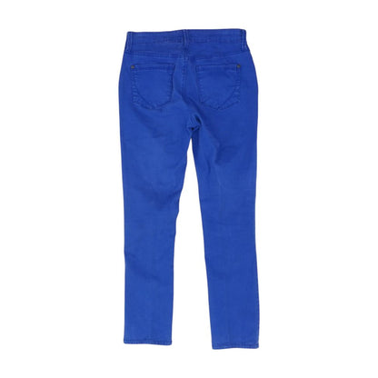 Blue Solid Slim Leg Jeans