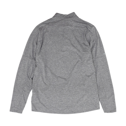 Gray Solid 1/4 Zip Pullover