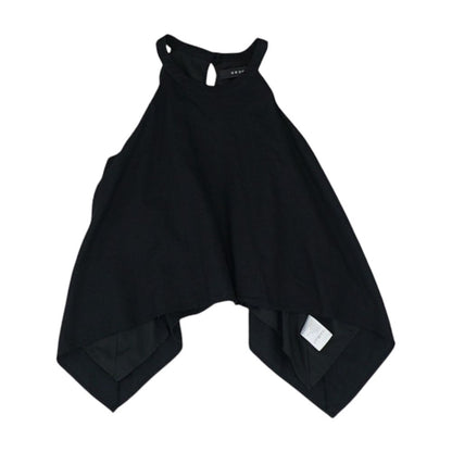 Black Solid Sleeveless Blouse