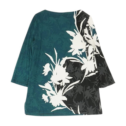 Teal Floral Blouse