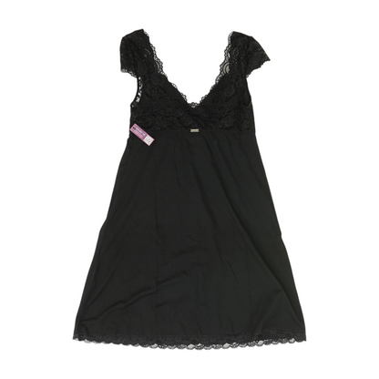 Black Solid Nightgown