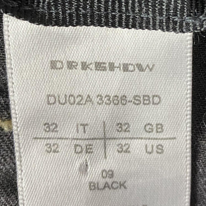 Black Detroit Cut Waxed Jeans