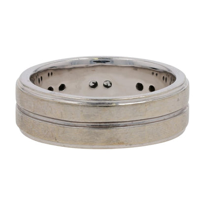 1/4 Ct 10K White Gold Round Bezel Diamond With Edged Band