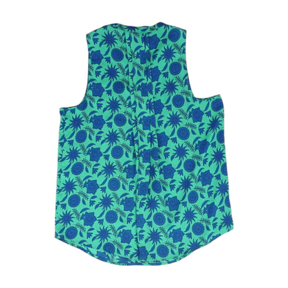 Green Floral Blouse