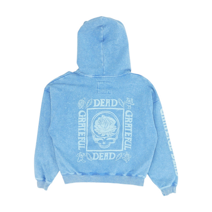 Blue Solid Hoodie Pullover